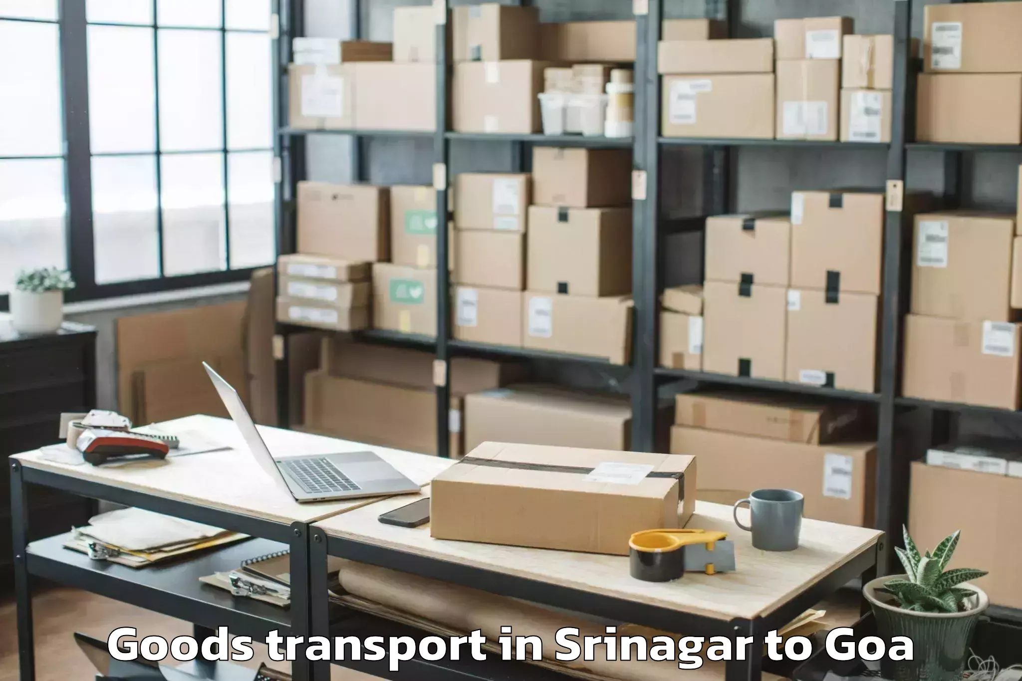 Easy Srinagar to Colvale Goods Transport Booking